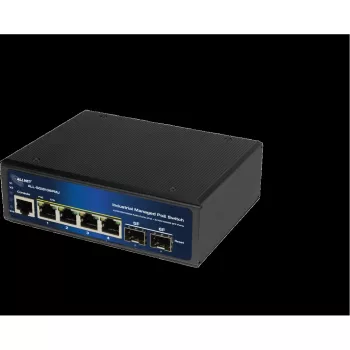 Hallatav tööstuslik PoE-lüliti ALLNET ALL-SGI8106PMJ 4 PoE + 2 üleslingiporti