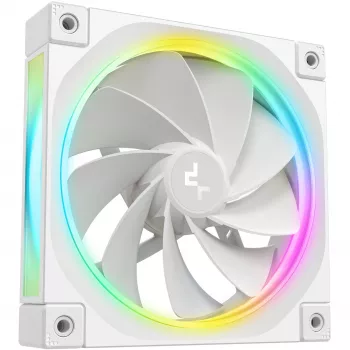 DeepCool FL12R 120 mm arvutiventilaator, valge, 2150 p/min, aktiivne PFC, ARGB taustvalgustus
