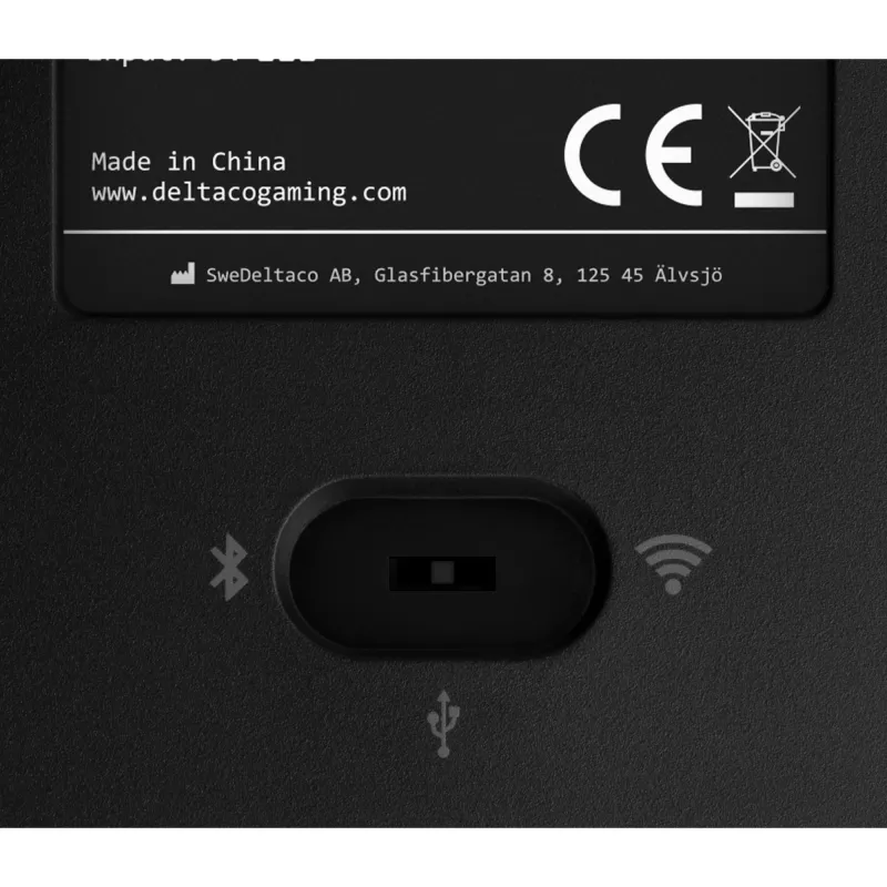 Deltaco GAM-100-DE - 65% - USB + Bluetooth - mehaaniline lüliti - QWERTZ - RGB-LED - Must