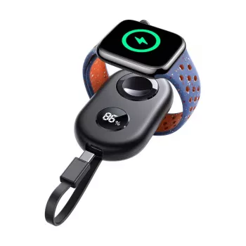 Juhtmevaba induktsioonlaadija Joyroom JR-W09 3W koos USB-C kaabliga Apple Watchile, must