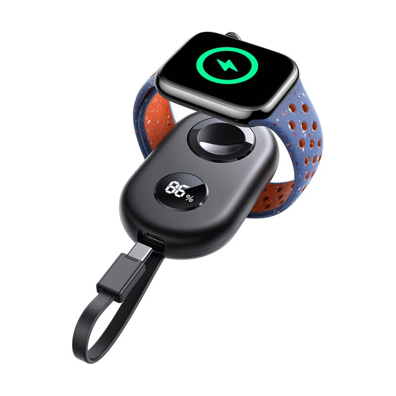 Juhtmevaba induktsioonlaadija Joyroom JR-W09 3W koos USB-C kaabliga Apple Watchile, must