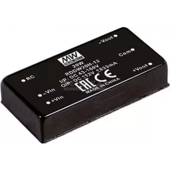 Toiteadapter/muundur mean well RDDW20F-15 — 20 W, 15 V, 0,666 A, RoHS