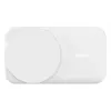 Toas kasutatav laadija Belkin UltraCharge 25 W Qi2 3-in-1 magnetiline laadija EL valge ruudukujuline