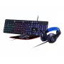Mänguklaviatuur hiirega GEMBIRD GGS-UMGL4-02 — täissuuruses USB QWERTY USA inglise, must, LED-taustvalgustus