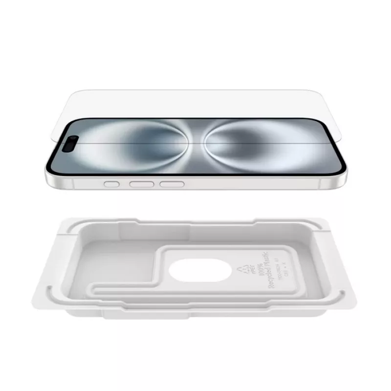 Ekraanikaitse Belkin ScreenForce iPhone 16 jaoks Löögi- ja Kriimustuskindel