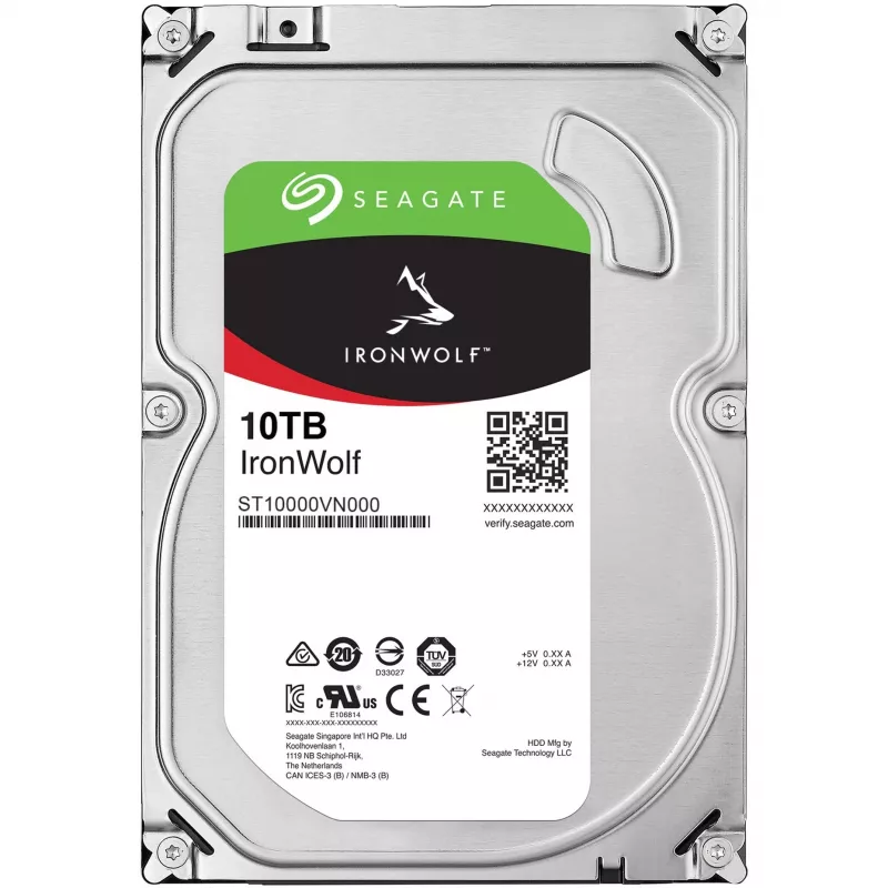 Seagate IronWolf ST10000VN000 sisemine kõvaketas 10 TB 7200 RPM 256 MB 3.5 tolli Serial ATA III