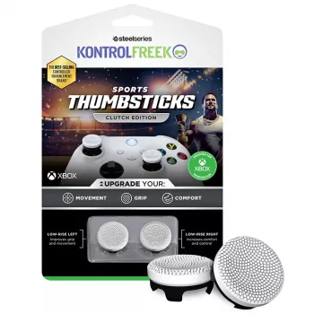 Mängukontrolleri pöidlajuhtkangi haarded STEELSERIES KontrolFreek Sports Clutch valge must XBX kõrge haardega suure jõudlusega