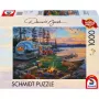 Pusle schmidt spiele 58533 — 1000 tükki, “Järveäärne telkimisidüll” maaliline illustratsioon