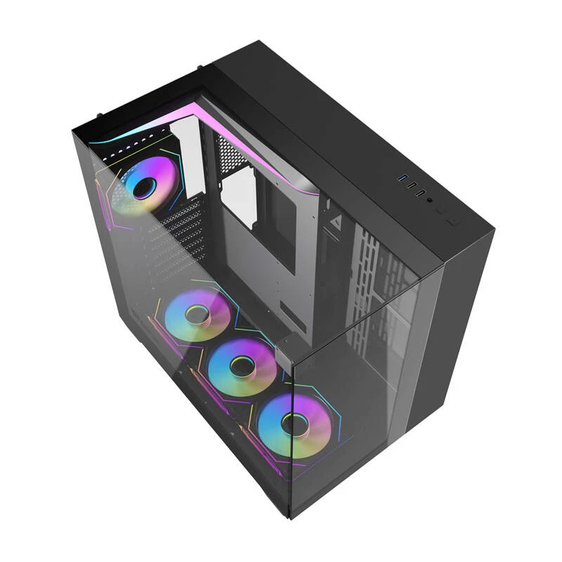 Darkflash TH285 arvutikorpus (must) + 4 ventilaatorit