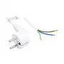 Netzkabel Schutzkontakt-Stecker Typ E+F (CEE 7/7, gewinkelt) an abisolierte Enden, weiß, 1,00 mm², 3 m, Good Connections® (P0185-W030)