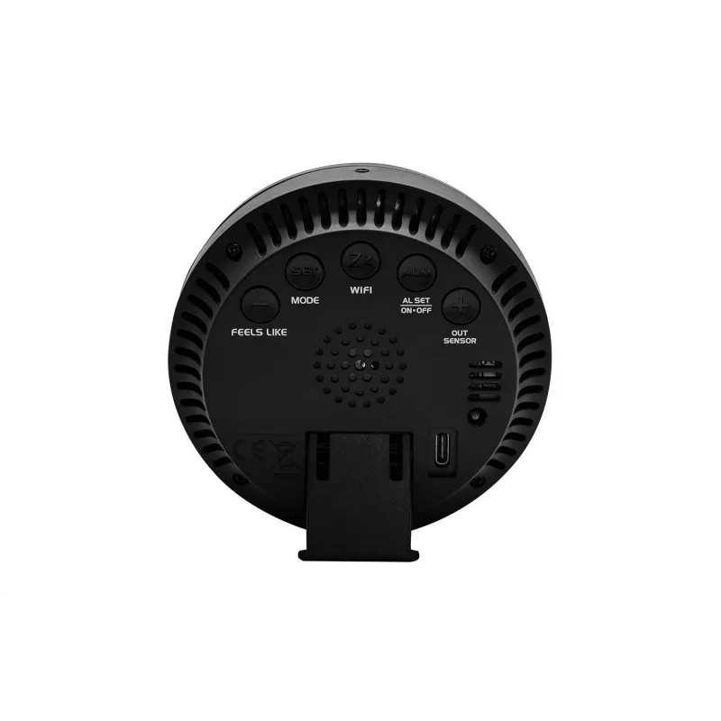Ilmajaam BLAUPUNKT WS35BK APP — LCD-ekraan, temperatuur ja niiskus, äratus, kalender, rakenduse ühenduvus, 94×94×27 mm