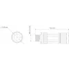 TELTONIKA NETWORKS M12 X-tüüpi 8-kontaktiline isane pistik (PR40118K)