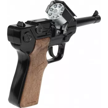 Metallist mängupolitsei revolver Gonher 8 lasuga, metallkonstruktsioon, mudel 258441