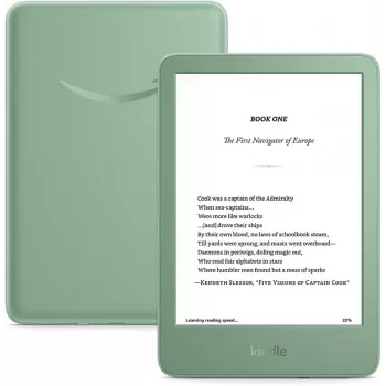 E-raamatute lugeja Amazon Kindle 11. põlvkond 6 tolli 16 GB Wi‑Fi Matcha, USB-C, taaskasutatud plast