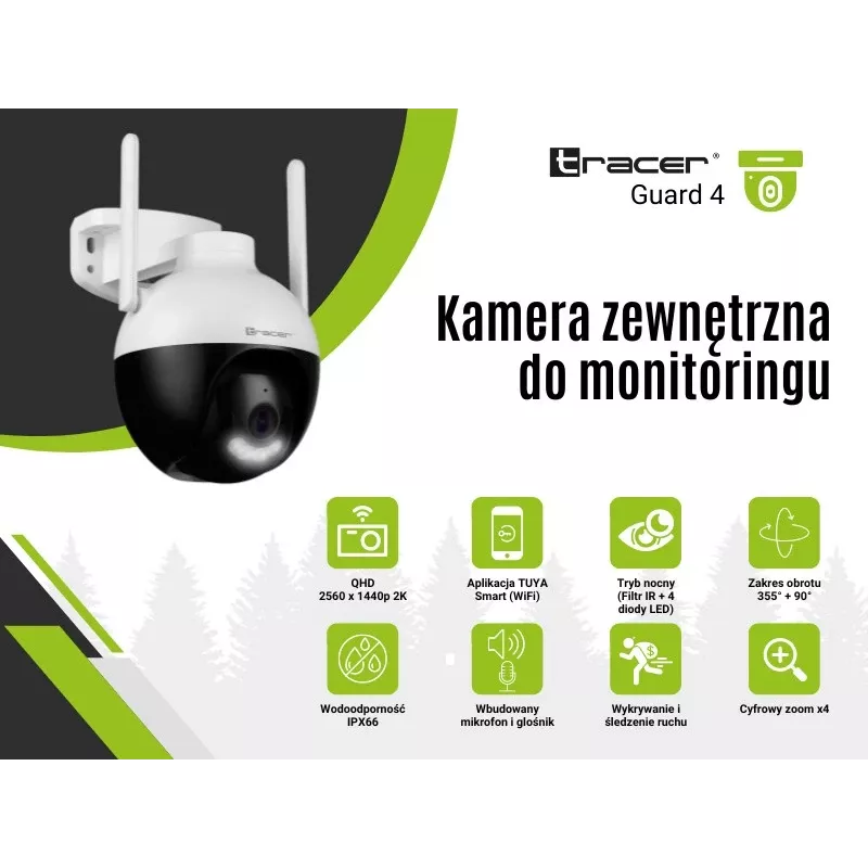 Turvakaamera Tracer 47376 GUARD 4 HD