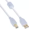 Microconnect USBAB2WF USB-kaabel USB 2.0 2 m USB A USB B Valge