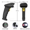 Käeshoitav juhtmega 1D/2D vöötkoodiskanner QOLTEC 50853 — USB, ABS-korpus, 1,65 m kaabel, 97×65×167 mm, 105 g