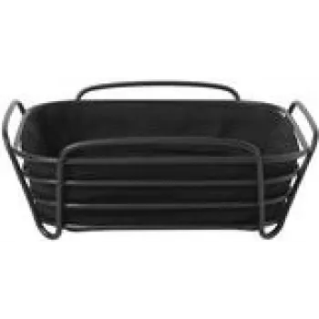 Bread Basket Blomus 63872 Rectangle Cotton Steel Must