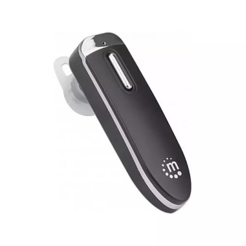 Manhattan ühe kõrvaga Bluetooth-peakomplekt, mitmesuunaline mikrofon, integreeritud juhtnupud, must, 10 tundi kasutusaega, ulatus 10 m, kaasas USB-A laadimiskaabel, Bluetooth v4.0, 3-aastane garantii