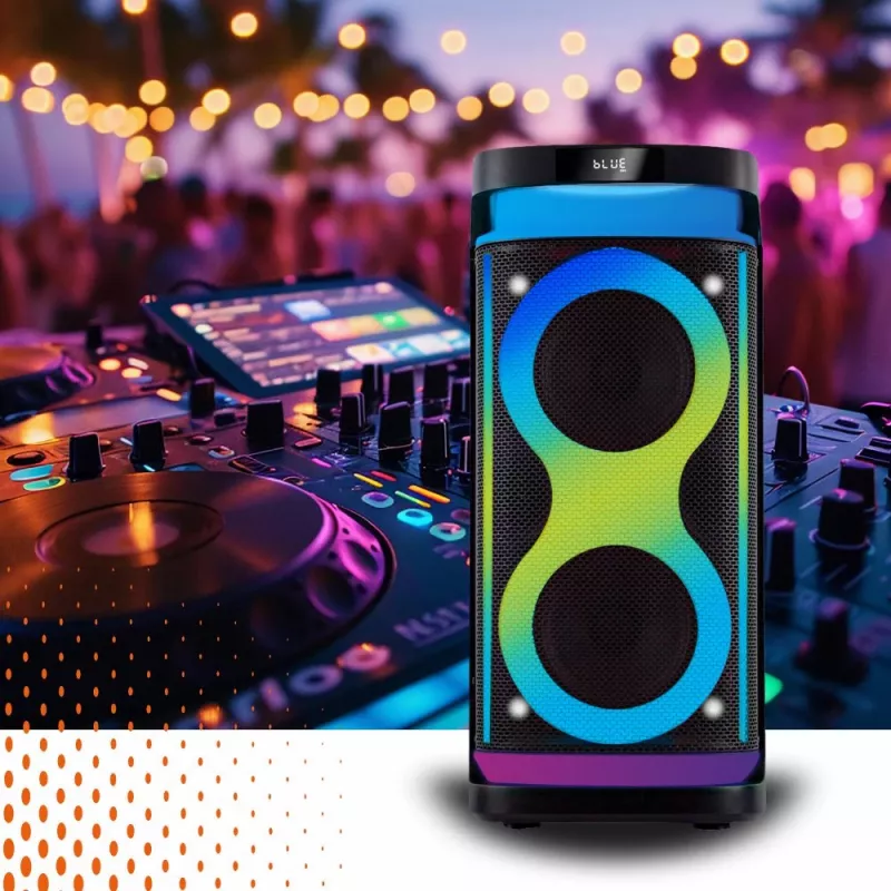 Kaasaskantav kõlar MANTA SPK0601B100, 100 W, Bluetooth, karaoke, juhtmevaba mikrofon, aku, ekvalaiser, diskotuled