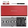 SSD-korpus QOLTEC 51831 USB 3.0 M.2 SATA draividele kuni 2 TB, punane, toetab 30 mm pikkust, kuni 4 draivi