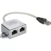 Wentronic Goobay kaabel-Splitter (Network Doubler), CAT Y-Adapter - Wiring 2 x CAT 5 Ethernet, Shielded (68908)