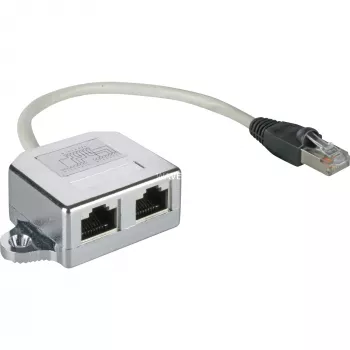 Wentronic Goobay kaabel-Splitter (Network Doubler), CAT Y-Adapter - Wiring 2 x CAT 5 Ethernet, Shielded (68908)