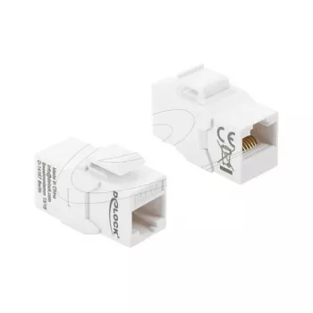 DELOCK Keystone ühendusmoodul RJ45 Cat.6A emane-emanele, sinine