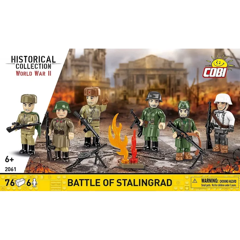 Cobi ehitusklotsid Stalingradi lahingu mudelikomplekt — 76 tk, ajalooline diorama