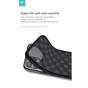 Pehme ümbris Devia Woven2 iPhone 11 Pro jaoks, punutud tekstuuriga kaitsev kate, punane