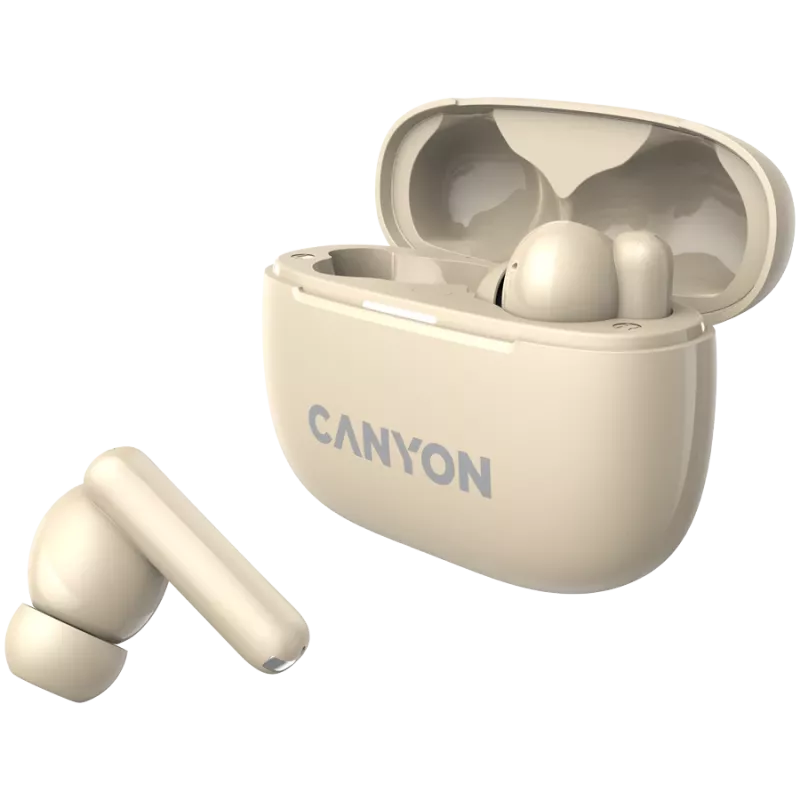 Canyon CNS-TWS10BG Kõrvaklapid ja peakomplekt True Wireless Stereo (TWS) kõrvasisesed kõrvaklapid kõnede/muusika/sport/igapäevane kasutamine USB Type-C Bluetooth Beež (CNS-TWS10BG)