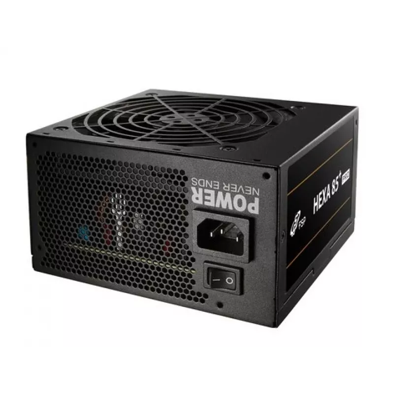 FSP HEXA 85+ PRO 650W toiteplokk ATX ATX2.5 must, 650 W, 100 - 240 V, 50 - 60 Hz, 9 - 4 A, aktiivne, 100 W