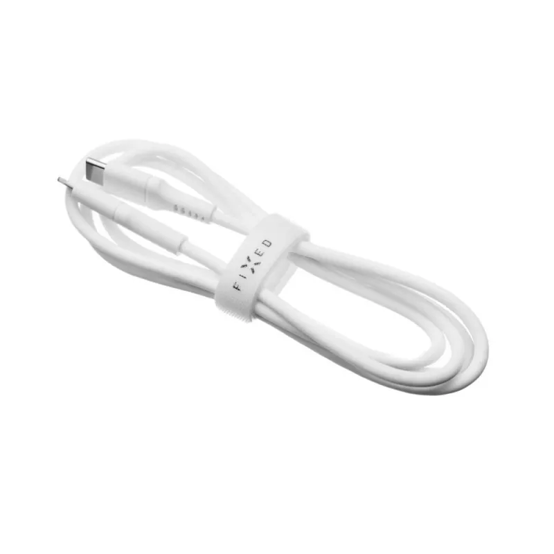 Fikseeritud vedelast silikoonist kaabel FIXDLS-CC12-WH 60W valge USB andmekaabel