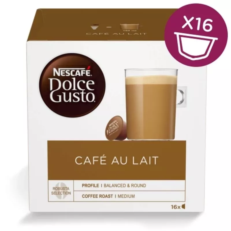 Nescafe Dolce Gusto Cafe Au Lait kohv, 16 kapslit