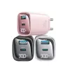 USB ja USB-C 30W GaN kiirlaadija usams CC229 valge — LED-indikaator, kompaktne disain