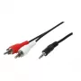 LogiLink Audiokabel - Stereo Mini-Klinkenstecker männlich zu RCA x 2 männlich