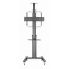 Põranda TV-alus Gembird TVS-70T-02 ekraanidele 37 tolli kuni 70 tolli, max 70 kg, VESA 200x200–600x400, kaldenurk ±5°/−12°, kõrguse reguleerimisega, rattad, kaablihaldus