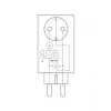 Shelly Wave IP44 nutikas välistingimustes kasutatav pistik – WiFi-juhtimine, 230 V, 12 A, 2500 W, SmartStart, OTA, LED