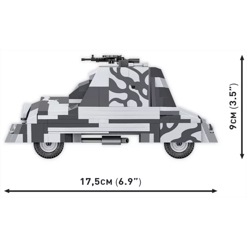 COBI 3114 Historical Collection improviseeritud soomusauto Kubus, Varssavi ülestõus, 302 detaili