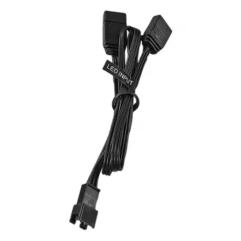 Phanteks PH-CB-DRGB3P_MB - 3-pin - 2 x Molex (3-pin) - sirge - sirge - Must - Emaplaat (PH-CB-DRGB3P_MB)
