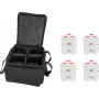 Valgustuskomplekt EUROLITE 4x AKKU TL-3 TCL valge pehmekotiga, akutoitega TCL-paneelid