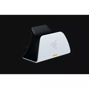 Laadimisalus Razer RC21-01900100-R3U1 PlayStation 5 kontrolleritele — valge, laadib ühte kontrollerit, sisaldab USB-C–USB-A kaablit