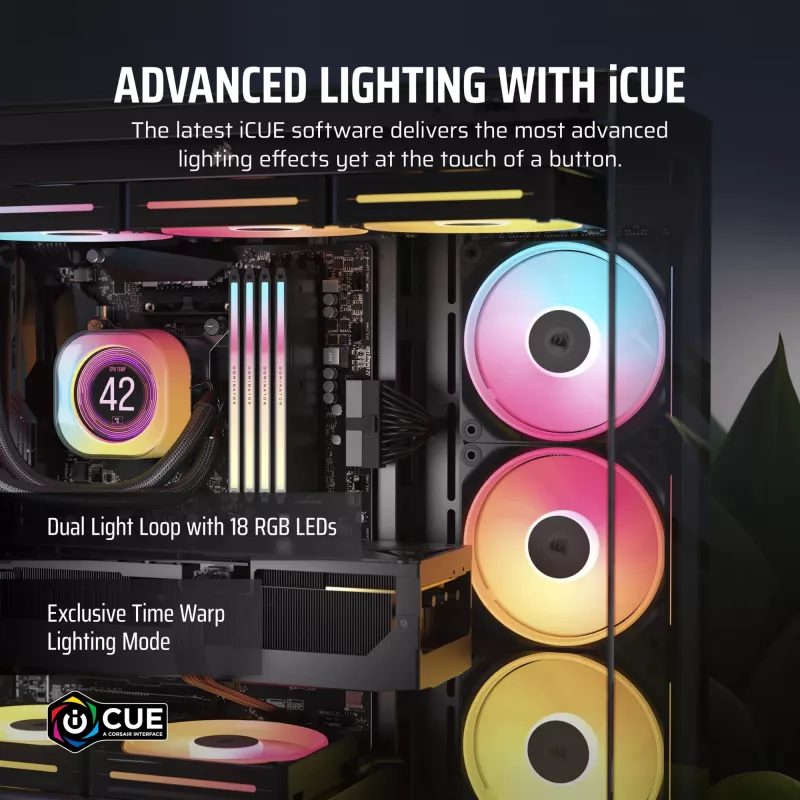 Korpusventilaator Corsair iCUE LINK LX120-R RGB 12 cm Must 2400 RPM 3.8 mmH2O