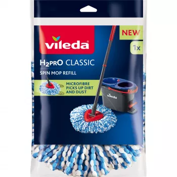 Vahetatav mikrokiust mopipadi VILEDA mudel 178330, sinine/valge, ühildub Vileda moppidega
