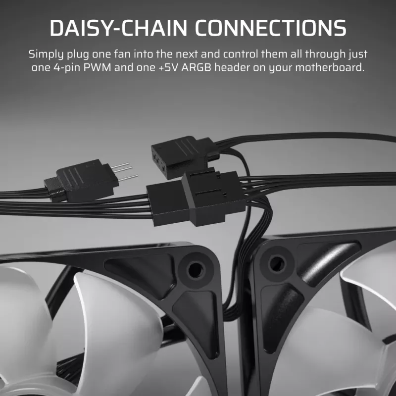 Ventilaator Corsair RS140 ARGB 14 cm Must 330–1700 RPM