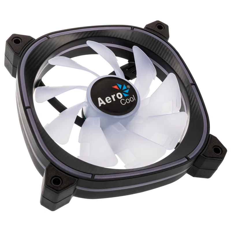 AEROCOOL 120mm Astro 12F ARGB LED korpuseventilaator — 120 mm, ARGB valgustus, 3-kontaktiline toiteühendus