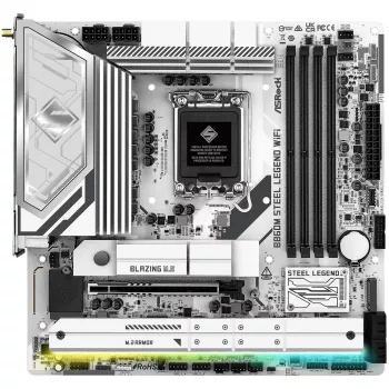 Emaplaat ASRock B860M Steel Legend WiFi — Intel B860, LGA 1851, micro‑ATX, DDR5, 4 DIMM, Wi‑Fi 6E, 2.5GbE