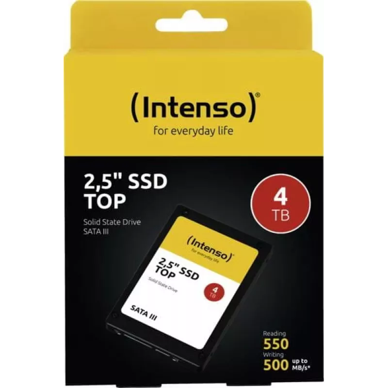 SSD | INTENSO | 4000 GB | Serial ATA III | 2,5 | 1920 TBW reiting | MTBF 2 000 000 h | 3812480