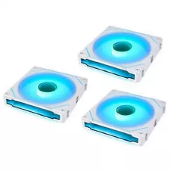 Lian Li UNI FAN SL-INF 140 ARGB Reverse Blade PWM korpuse ventilaatorid – valge, 3 tk komplekt