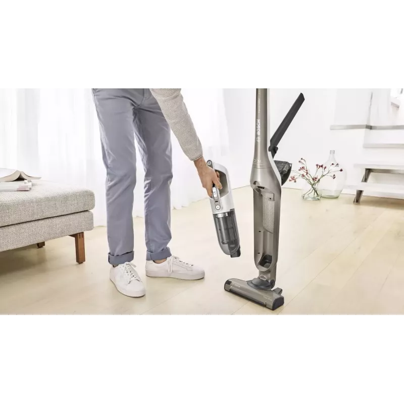 Bosch BBH3ALL23, 2-in-1 pulkpuhasti, Tolmukotita, Šampanja, Metallik, 0,4 L, Kuiv, Aku